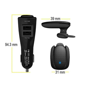 best  Bluetooth Headset with Dual USB Port Car Charger | quickly charge charger | fommy