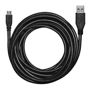 Amzer® Micro USB Data Sync & Charging Cable 15 Ft - Black - fommystore