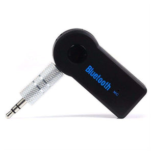 Universal 3.5mm Car A2DP Wireless Bluetooth AUX Audio Adapter Handsfree With Mic - Black