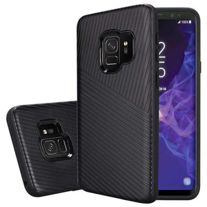 Textured Embossed Lines Dual Layer Hybrid TPU Case for Samsung Galaxy S9