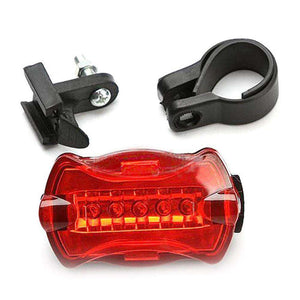 5 LED 7 Mode Bike Bicycle Rear Tail Safety Flash Light Lamp - fommystore