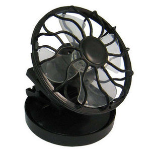 Mini Clip-on Solar Power Cell Travel Cooling Cool Fan - Black - fommystore