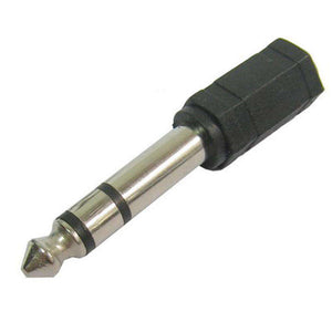 AMZER® 6.35mm Male to 3.5mm Female Stereo Jack Socket Adapter - Black