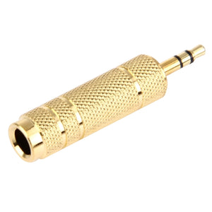 AMZER Gold Plated 3.5mm Plug to 6.35mm Stereo Jack Socket Adapter