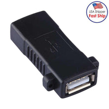 Load image into Gallery viewer, AMZER® USB 2.0 Female to Female Connector Extender Converter Adapter - Black - fommystore