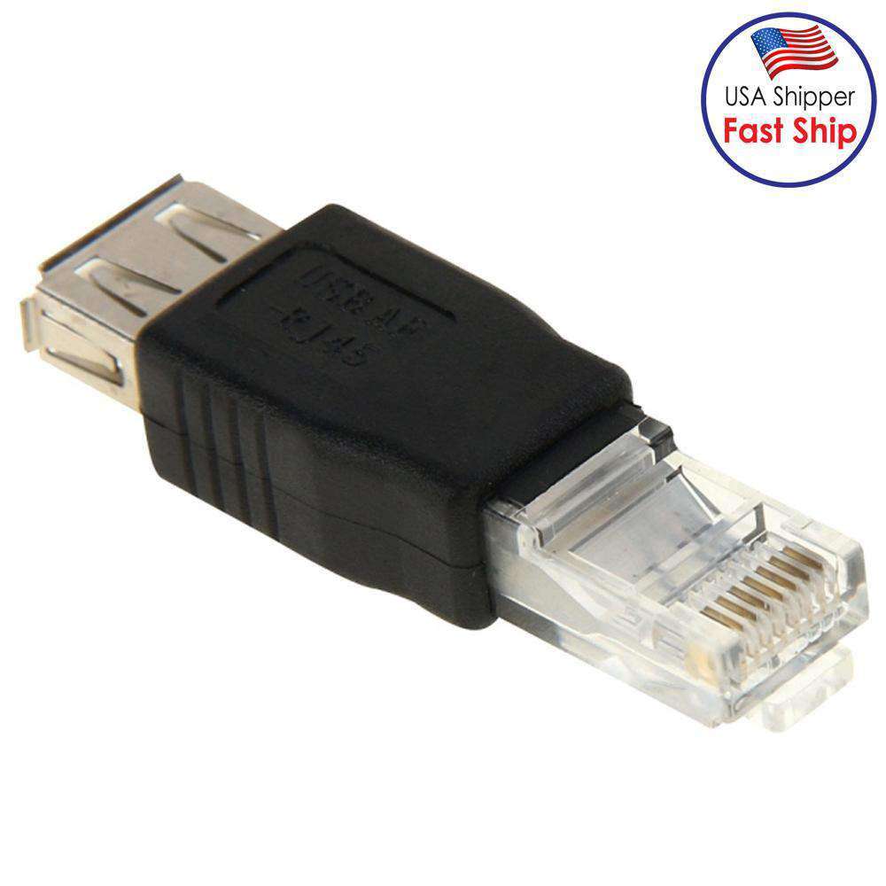 AMZER® RJ45 Male to USB AF Adapter - Black - fommystore