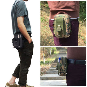 Multifunctional Outdoor Travelling Waist Bag Protective Case Card Pocket Wallet with Belt Bandage Binding Tape (pack of 2) - Black