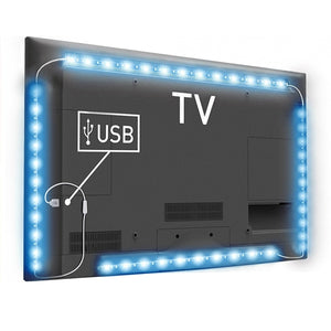 4 x 50cm USB TV Rope Light, 3W IP65 Waterproof 30 LEDs SMD 5050 With 44-keys Remote Controller - fommy.com