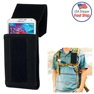 Stylish Outdoor Water Resistant Fabric Cell Phone Case - Black - fommystore