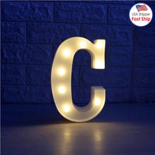 Load image into Gallery viewer, AMZER Alphabet A to Z Marquee Letter Shape Decorative LED Light for Wedding Birthday Party Christmas - fommystore