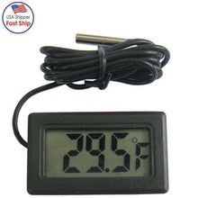 Load image into Gallery viewer, Mini LCD Digital Thermometer for Fridge Freezer, Insert Size 46mm x 26.6mm - Black