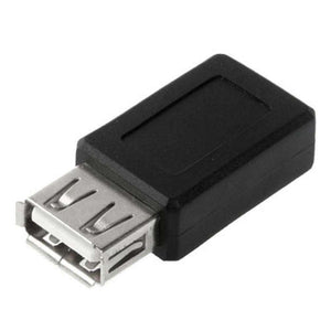 AMZER High Quality USB 2.0 AF to Micro USB Female Adapter - Black (Pack of 2) - fommystore