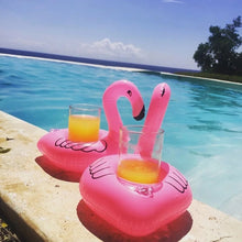 Load image into Gallery viewer, Inflatable Flamingo Shaped Floating Drink Holder