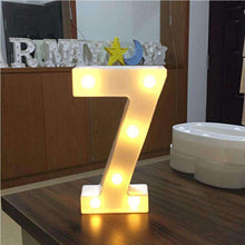 Load image into Gallery viewer, AMZER® Digit Shape Decoration Light Dry Battery Powered Warm White Standing Hanging Light - fommystore