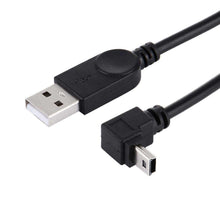 Load image into Gallery viewer, AMZER® 28 cm 90 Degree Angle Elbow Mini USB to USB Data / Charging Cable - Black (Pack of 2) - fommystore