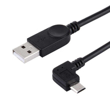 Load image into Gallery viewer, AMZER® 28cm 90 Degree Angle Left Micro USB to USB Data / Charging Cable - Black (Pack of 2) - fommystore
