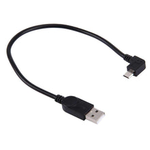 Load image into Gallery viewer, AMZER® 28cm 90 Degree Angle Right Micro USB to USB Data / Charging Cable - Black (Pack of 2) - fommystore