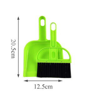 Mini Desktop Car Keyboard Sweep Cleaning Brush Small Broom Dustpan Set - Green (Pack of 2) - fommystore