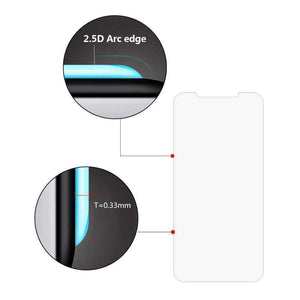 Case Friendly 2.5D Curved Anti Shatter Scratch and Impact Resistant 0.3MM Tempered Glass Screen Protector for iPhone Xs Max/ iPhone 11 Pro Max - Clear - fommystore