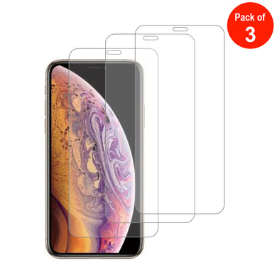 Case Friendly 2.5D Curved Anti Scratch & Impact Resistant Tempered Glass Screen Protector for iPhone Xs Max/ iPhone 11 Pro Max - Clear - pack of 3