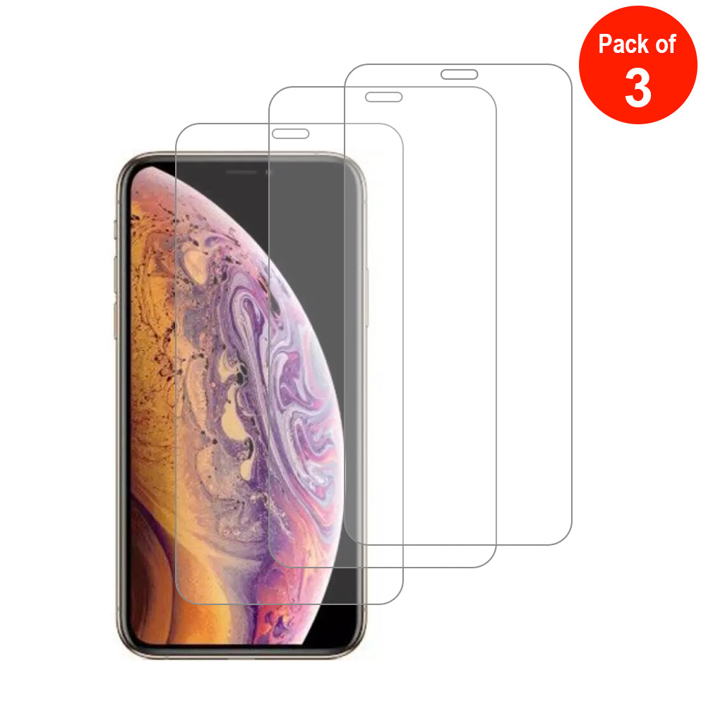 Case Friendly 2.5D Curved Anti Scratch & Impact Resistant Tempered Glass Screen Protector for iPhone Xs Max/ iPhone 11 Pro Max - Clear - pack of 3