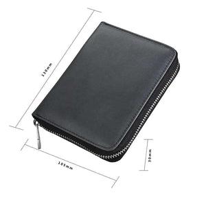 AMZER® Anti-Magnetic RFID Multi-functional Genuine Leather Card Package - Black - fommystore