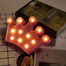 Load image into Gallery viewer, AMZER Creative Crown Shape Warm White LED Decoration Light, Party Festival Table Wedding Lamp Night Light - fommystore