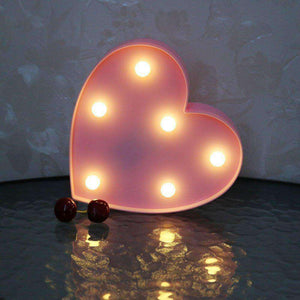 AMZER Creative Heart Shape Warm White LED Decoration Light, Party Festival Table Wedding Lamp Night Light - fommystore