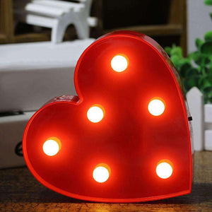 AMZER Creative Heart Shape Warm White LED Decoration Light, Party Festival Table Wedding Lamp Night Light