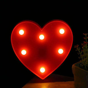 AMZER Creative Heart Shape Warm White LED Decoration Light, Party Festival Table Wedding Lamp Night Light - fommystore