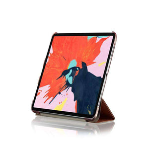 AMZER Texture PU Leather Smart Stand Cover With Auto Sleep/Wake Case & Magnetic Pencil Wireless Charging  Holder for iPad Pro 11 Inch (2018) - Black - fommystore