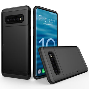 AMZER Shockproof Hybrid Case With Card Slot for Samsung Galaxy S10+