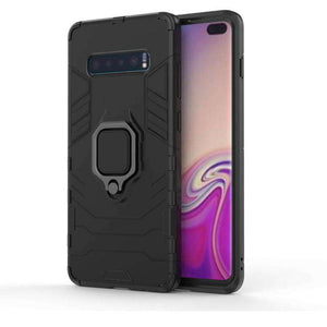 AMZER Hybrid PC+TPU Protective Case With Magnetic Ring Holder for Samsung Galaxy S10+ - fommystore
