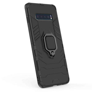 AMZER Hybrid PC+TPU Protective Case With Magnetic Ring Holder for Samsung Galaxy S10+ - fommystore
