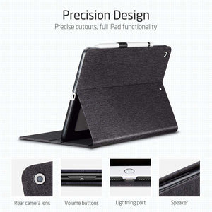AMZER PU Leather Case With Holder & Sleep/Wake-up Function - Black for iPad Air 10.5 inch - fommystore
