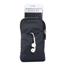 Load image into Gallery viewer, Universal Multi-function Double Layer Zipper Sports Waist /Shoulder Bag - Dark Blue - fommystore