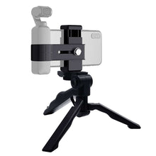 Load image into Gallery viewer, AMZER Foldable Tripod With Smartphone Fixing Clamp 1/4 inch Holder Bracket Mount for DJI OSMO Pocket - Black - fommystore