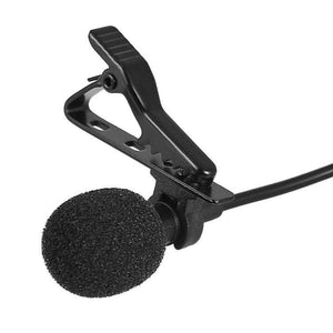 AMZER 1.5m Lavalier Wired Recording Microphone Mobile Phone Karaoke Mic - Black - fommystore