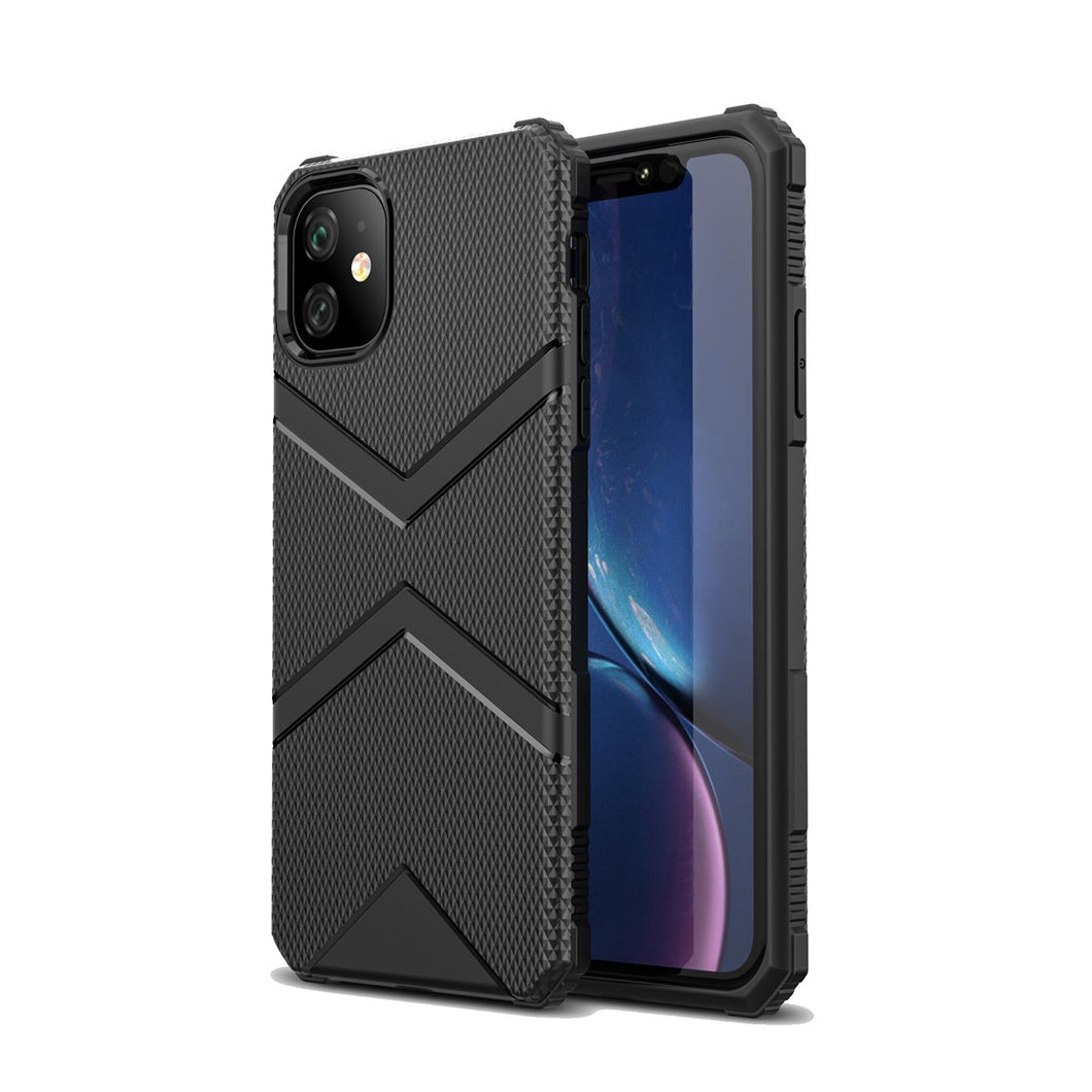 AMZER Diamond Design TPU Protective Case for iPhone 11 - Black - fommystore