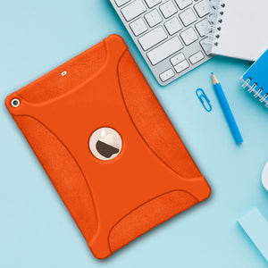 Rugged Silicone Skin Jelly Case for iPad 10.2 inch - Orange 