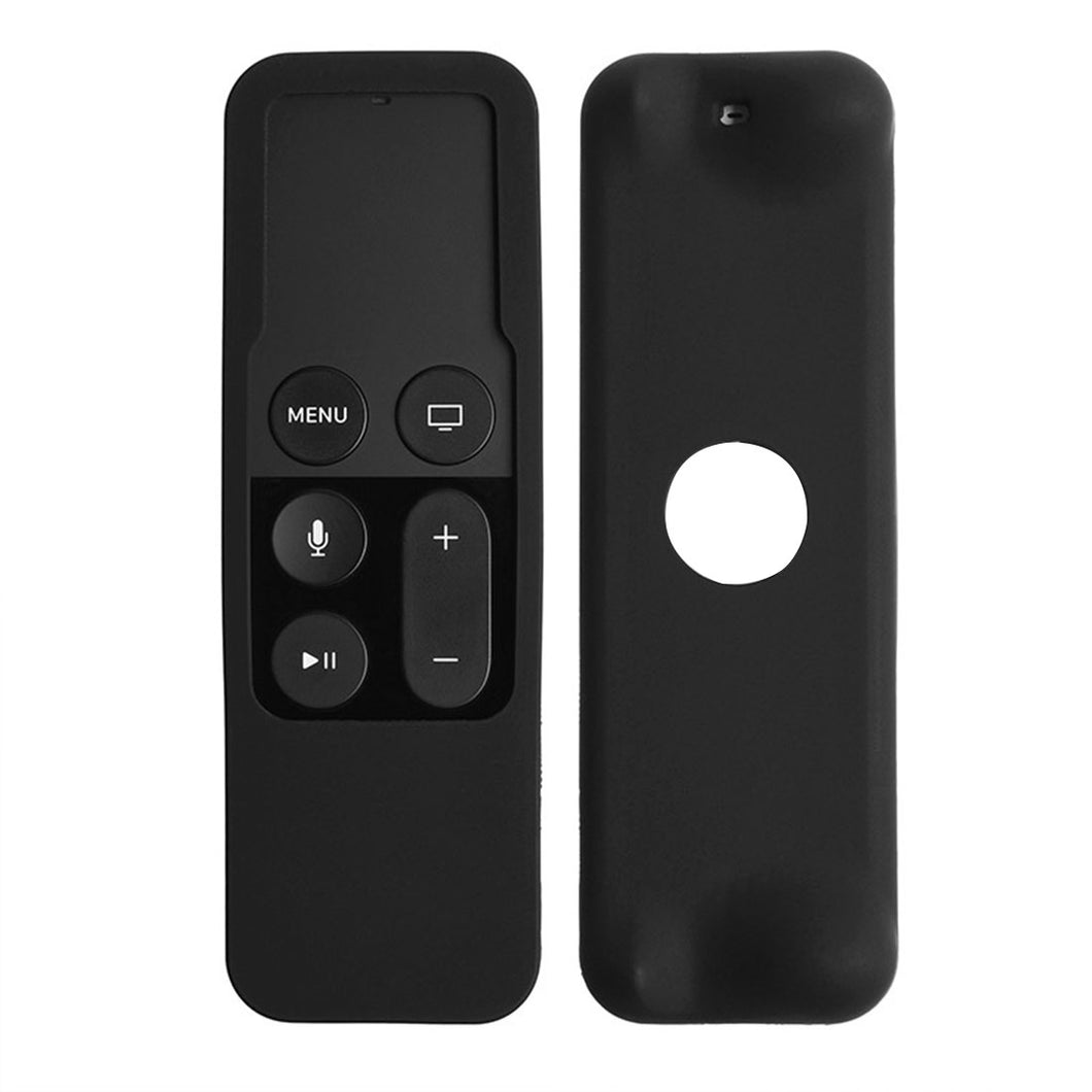 AMZER Shockproof Silicone Protective Case for Apple TV 4th Gen Siri Remote Controller - Black - fommystore