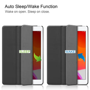 3 Fold Sleep/Wake-Up Case for 10.2 Inch iPad 7th, 8th, 9th Gen