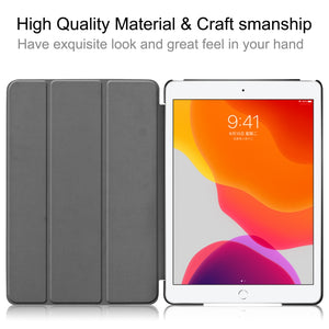 Cement Leather Flip Case for 10.2 Inch iPad 7th, 8th, 9th Gen