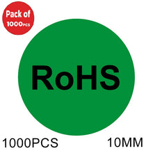 Load image into Gallery viewer, AMZER Round Shape RoHS Label Self-adhesive Sticker - 1000 Pcs - fommystore