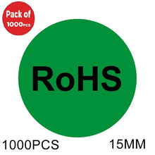 Load image into Gallery viewer, AMZER Round Shape RoHS Label Self-adhesive Sticker - 1000 Pcs - fommystore
