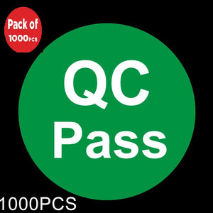 AMZER Round Shape QC Pass Label Self-adhesive Sticker - pack of 1000