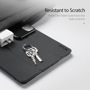 Horizontal PU Leather Case With Three-folding Holder & Pen Slot for Apple iPad Pro 12.9 (2020) - Black - fommy.com