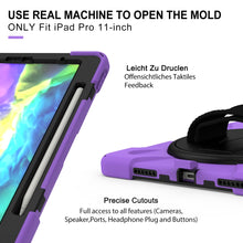 Load image into Gallery viewer, AMZER TUFFEN Multilayer Case with 360 Degree Rotating Kickstand with Shoulder Strap, Hand Grip for iPad Pro 12.9 (4th/5th/6th Gen)