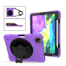 Load image into Gallery viewer, AMZER TUFFEN Multilayer Case with 360 Degree Rotating Kickstand with Shoulder Strap, Hand Grip for iPad Pro 12.9 (4th/5th/6th Gen)