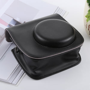 Retro Style Full Body Camera PU Leather Case Bag with Strap for FUJIFILM instax mini 9/mini 8+/mini 8 - Black - fommy.com
